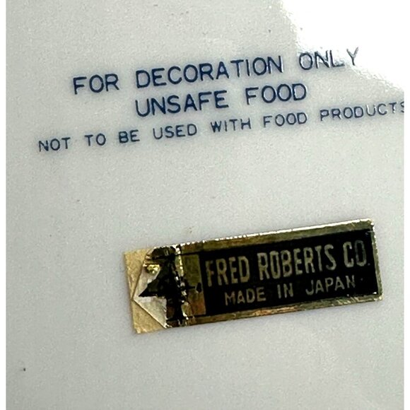 Fred Roberts Co Japanese Porcelain Floral Decorative Plate Roses 10.5" Rare - Picture 7 of 8